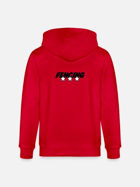 Three-star fencing: the best foil fencer - Stanley/Stella CULTIVATOR  Unisex Organic Hooded Jacket - red