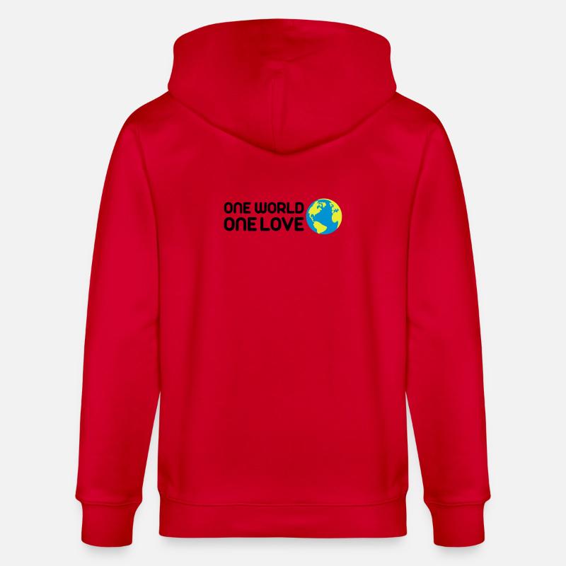 One World One Love - Stanley/Stella Unisex Bio-Kapuzenjacke CULTIVATOR  - Rot