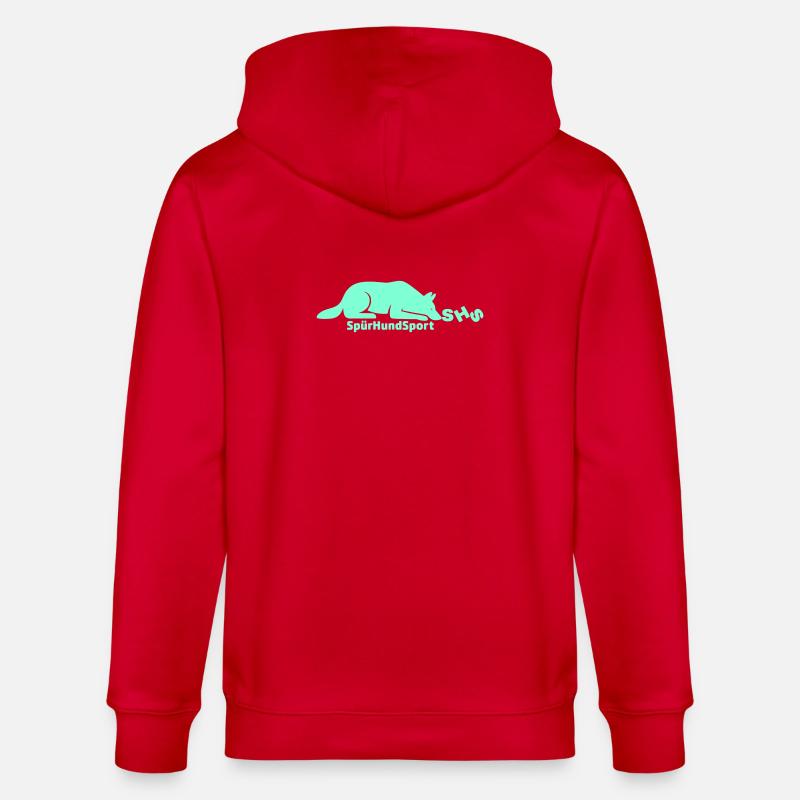 Logo SHS, aigue-marine - Veste à capuche bio CULTIVATOR Stanley/Stella Unisexe - rouge