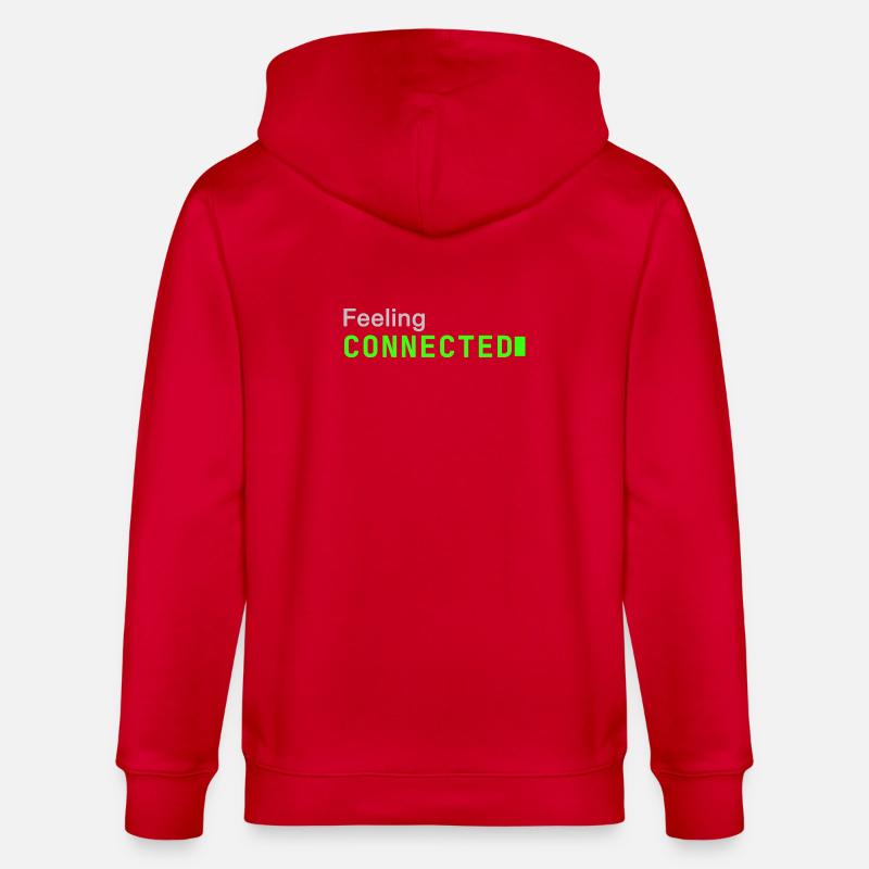 Feeling connected | Developer mood  - Stanley/Stella Unisex Bio-Kapuzenjacke CULTIVATOR  - Rot