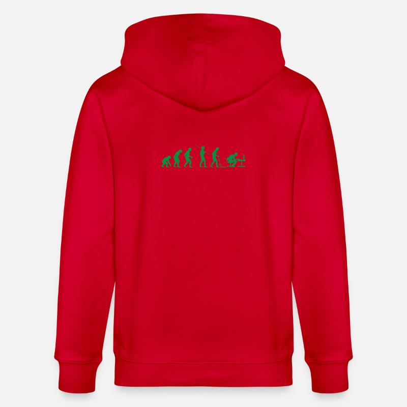 Programmierer Evolution Informatiker Entwickler - Stanley/Stella Unisex Bio-Kapuzenjacke CULTIVATOR - Rot