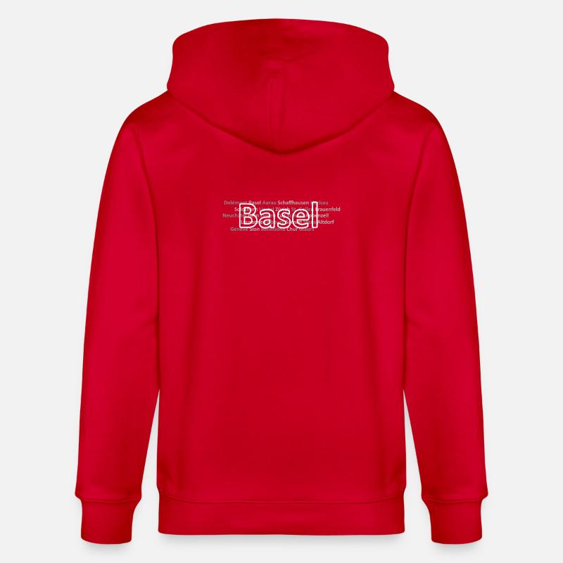 Schweizer Städte Basel - Stanley/Stella Unisex Bio-Kapuzenjacke CULTIVATOR  - Rot