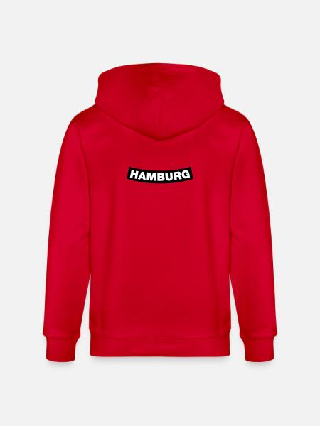 Hamburg Chapter Element (JGA MC-Rocker-Design) - Stanley/Stella CULTIVATOR Unisex Organic Hooded Jacket - red