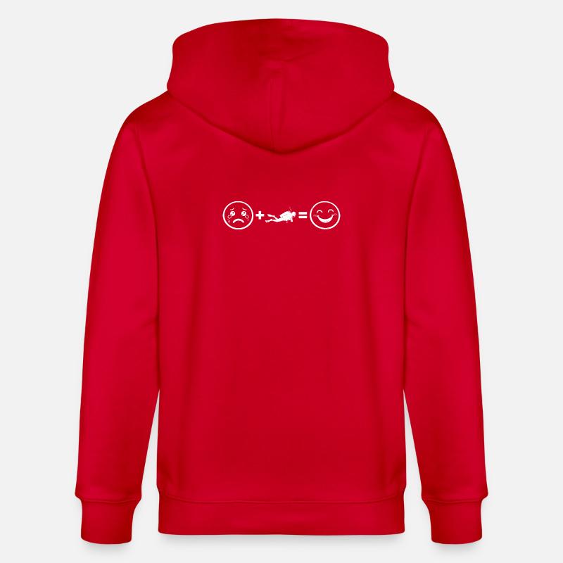 Message de plongée dégagée - Veste à capuche bio CULTIVATOR Stanley/Stella Unisexe - rouge