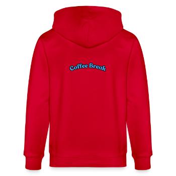 Coffee Break - Stanley/Stella CULTIVATOR  Unisex Organic Hooded Jacket - red - Back - Anna (173cm)