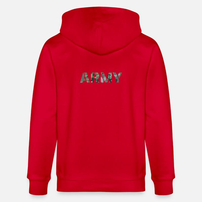 Motif de camouflage ARMY NL NFP - Veste à capuche bio CULTIVATOR Stanley/Stella Unisexe - rouge