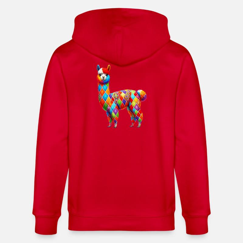 Alpaka - Stanley/Stella Unisex Bio-Kapuzenjacke CULTIVATOR  - Rot
