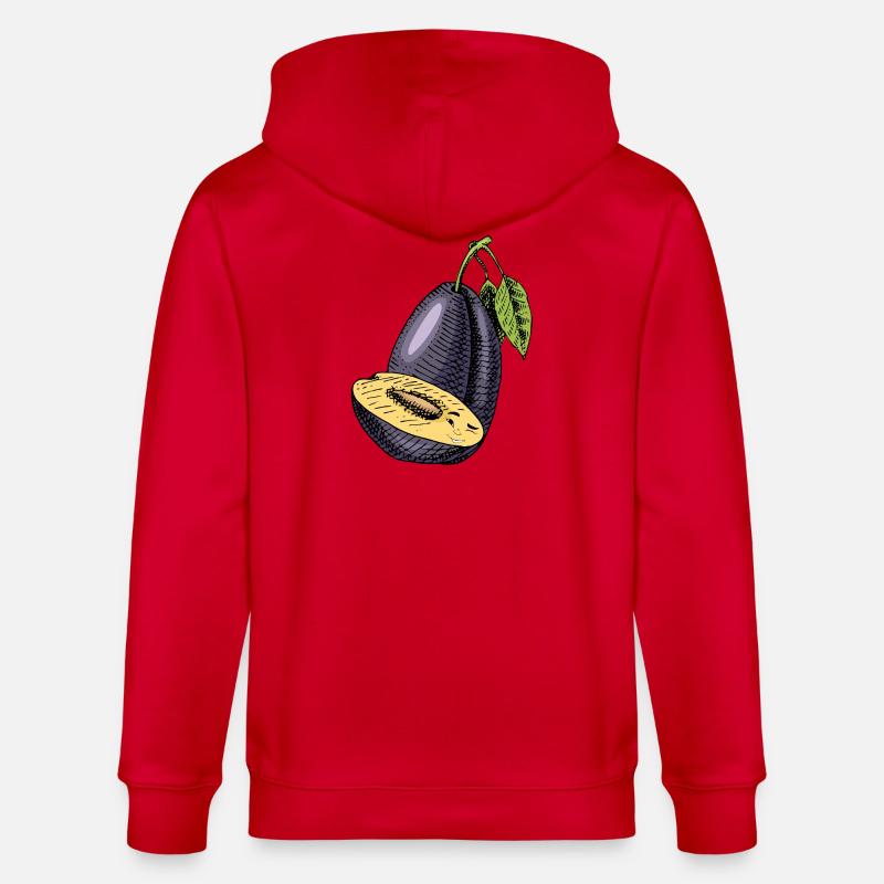 Fruit de prune - Veste à capuche bio CULTIVATOR Stanley/Stella Unisexe - rouge