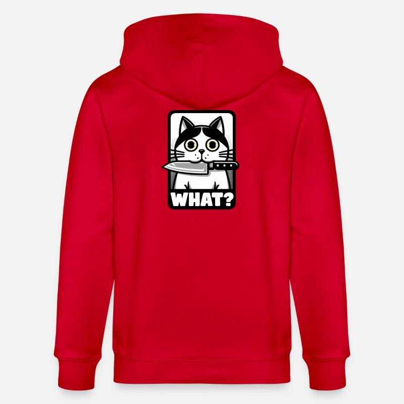 WAS? EINE KATZE MIT MESSER - Stanley/Stella Unisex Bio-Kapuzenjacke CULTIVATOR  - Rot