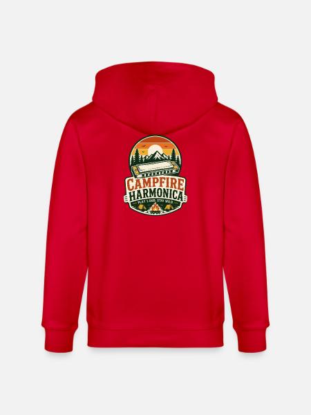 Instrument: Harmonica, Campfire-Music, Harmonica - Stanley/Stella CULTIVATOR Unisex Organic Hooded Jacket - red