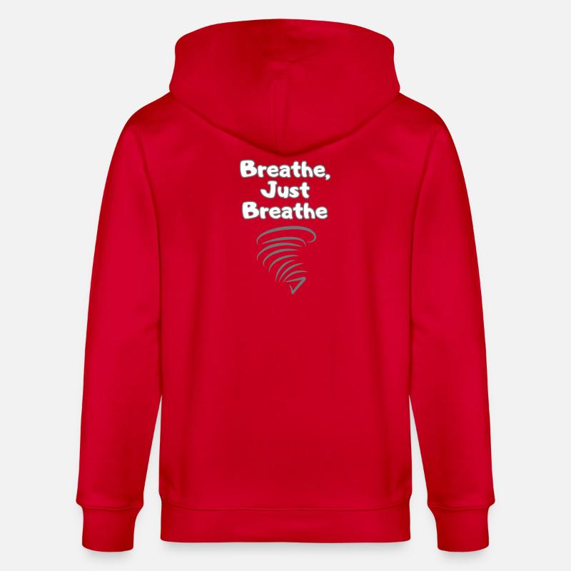 BREATH Self-Care – Déclaration d’amour de soi - Veste à capuche bio CULTIVATOR Stanley/Stella Unisexe - rouge