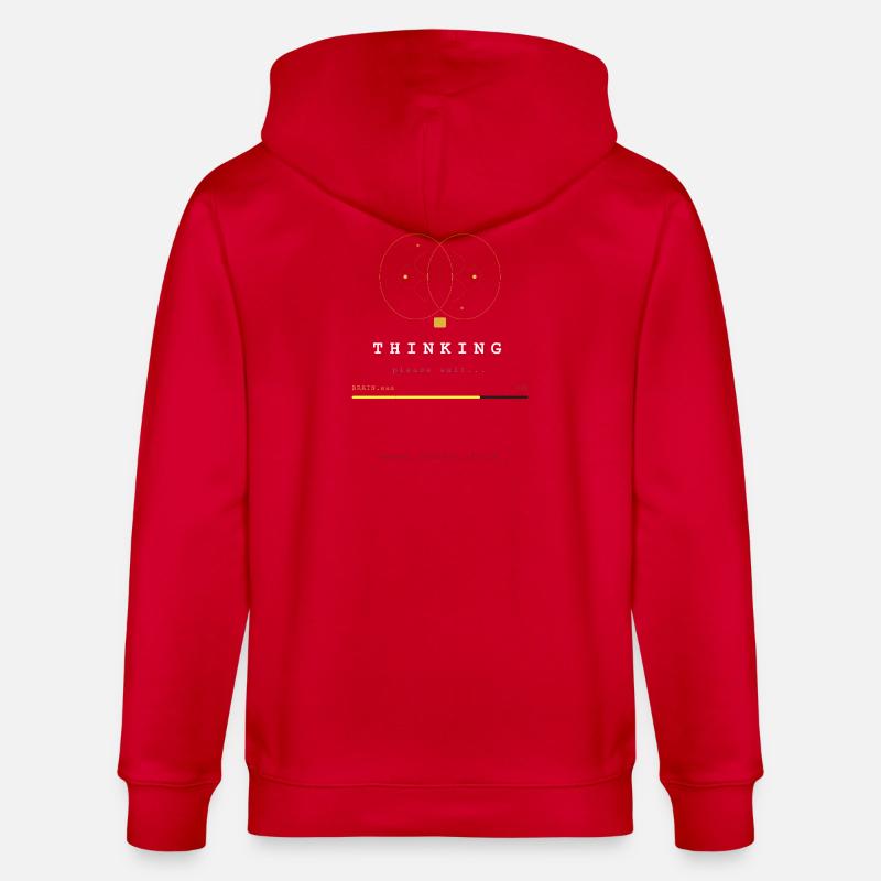 BRAIN.EXE IS LOADING - Stanley/Stella CULTIVATOR  Unisex Organic Hooded Jacket - red