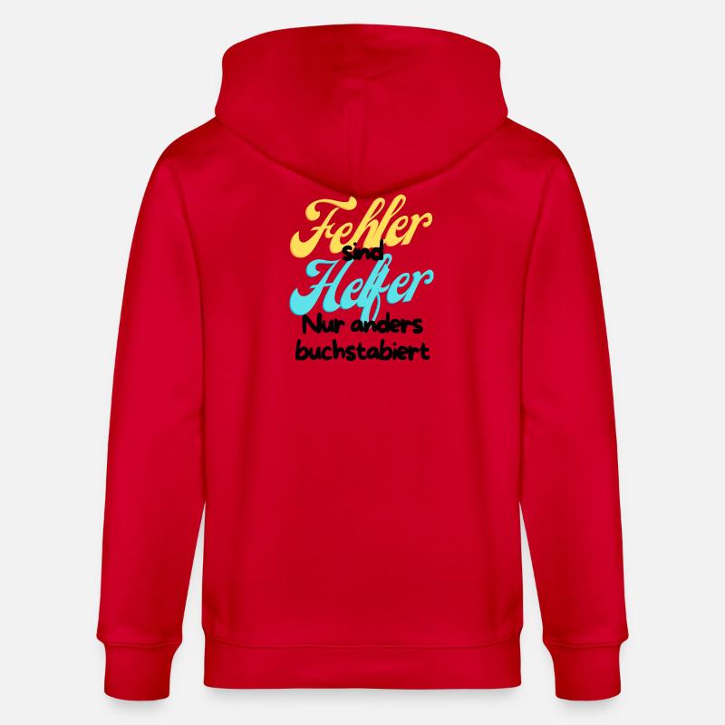 Fehler Helfer Gradient Script - Stanley/Stella Unisex Bio-Kapuzenjacke CULTIVATOR  - Rot