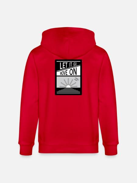 Loslassen. Mach weiter. - Stanley/Stella Unisex Bio-Kapuzenjacke CULTIVATOR  - Rot