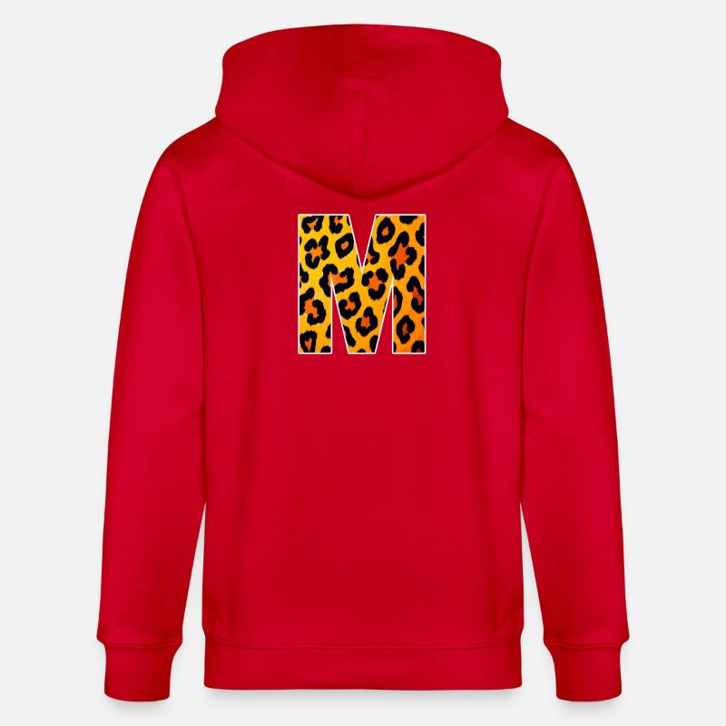 Lettre M du léopard - Veste à capuche bio CULTIVATOR Stanley/Stella Unisexe - rouge
