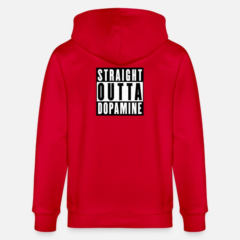 Dopamine Boost Bold Typography - Stanley/Stella CULTIVATOR Unisex Organic Hooded Jacket - red
