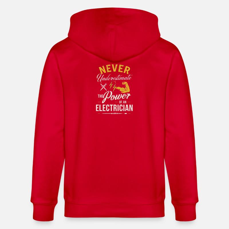 Die Leistung eines Elektrikers - Stanley/Stella Unisex Bio-Kapuzenjacke CULTIVATOR  - Rot