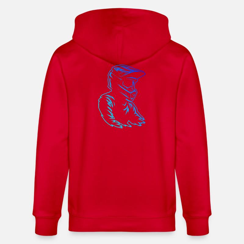 Déclaration directe sur le motocross - Veste à capuche bio CULTIVATOR Stanley/Stella Unisexe - rouge