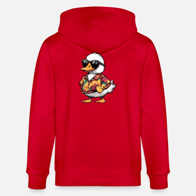Vacances de la bande dessinée Goose - Veste à capuche bio CULTIVATOR Stanley/Stella Unisexe - rouge