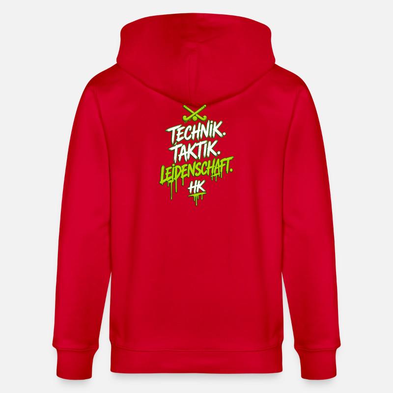 Technik. Taktik. Leidenschaft. - Stanley/Stella Unisex Bio-Kapuzenjacke CULTIVATOR  - Rot