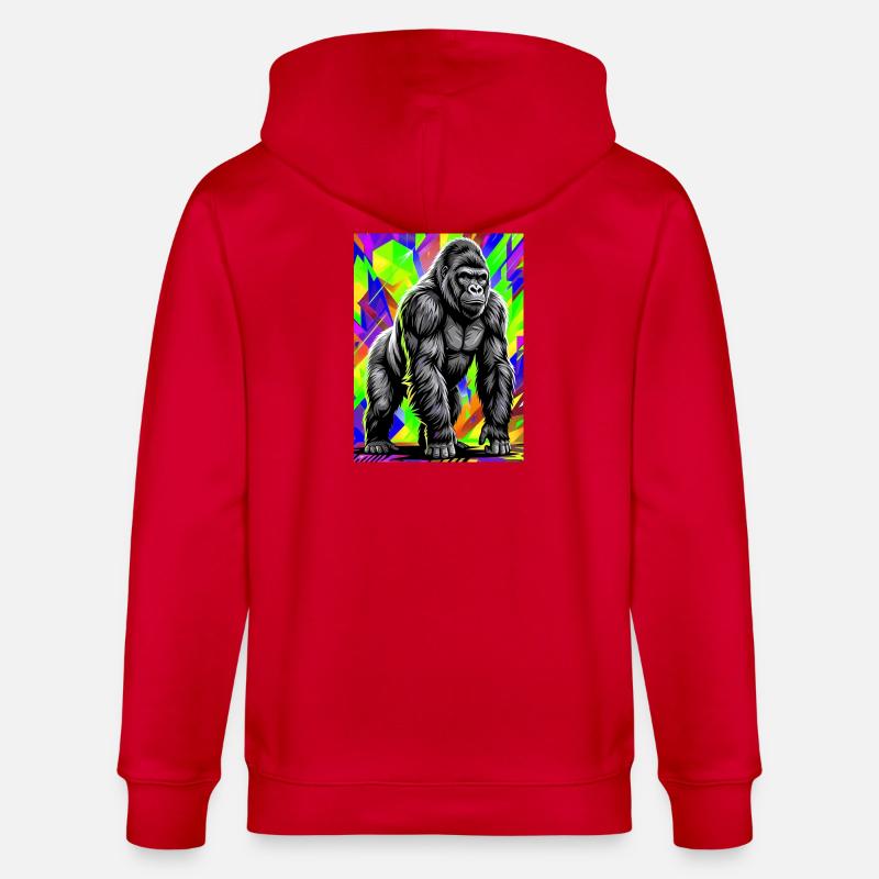 gorille - Veste à capuche bio CULTIVATOR Stanley/Stella Unisexe - rouge