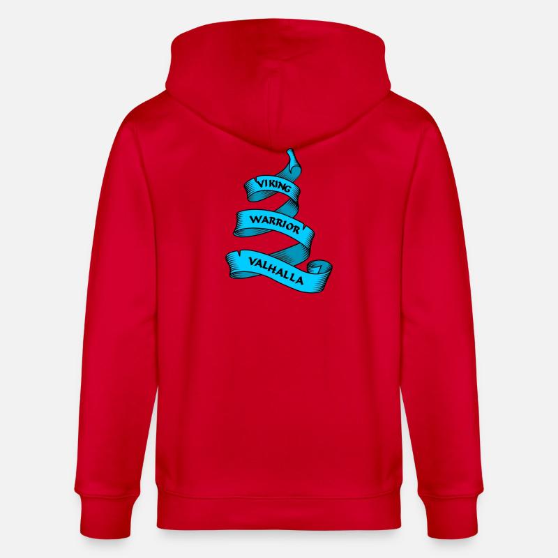 Wikinger Wimpel oder Banner blau - Stanley/Stella Unisex Bio-Kapuzenjacke CULTIVATOR  - Rot