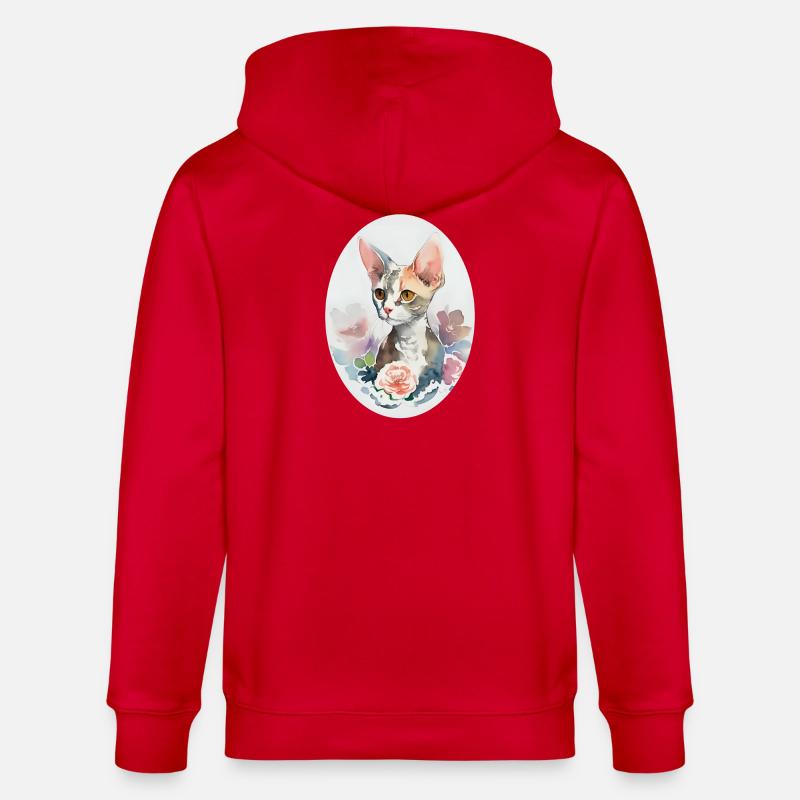 Devon Rex - Veste à capuche bio CULTIVATOR Stanley/Stella Unisexe - rouge