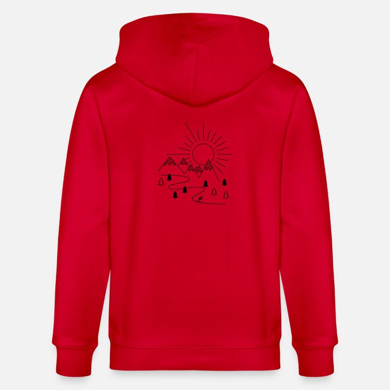 Ski - Stanley/Stella Unisex Bio-Kapuzenjacke CULTIVATOR  - Rot