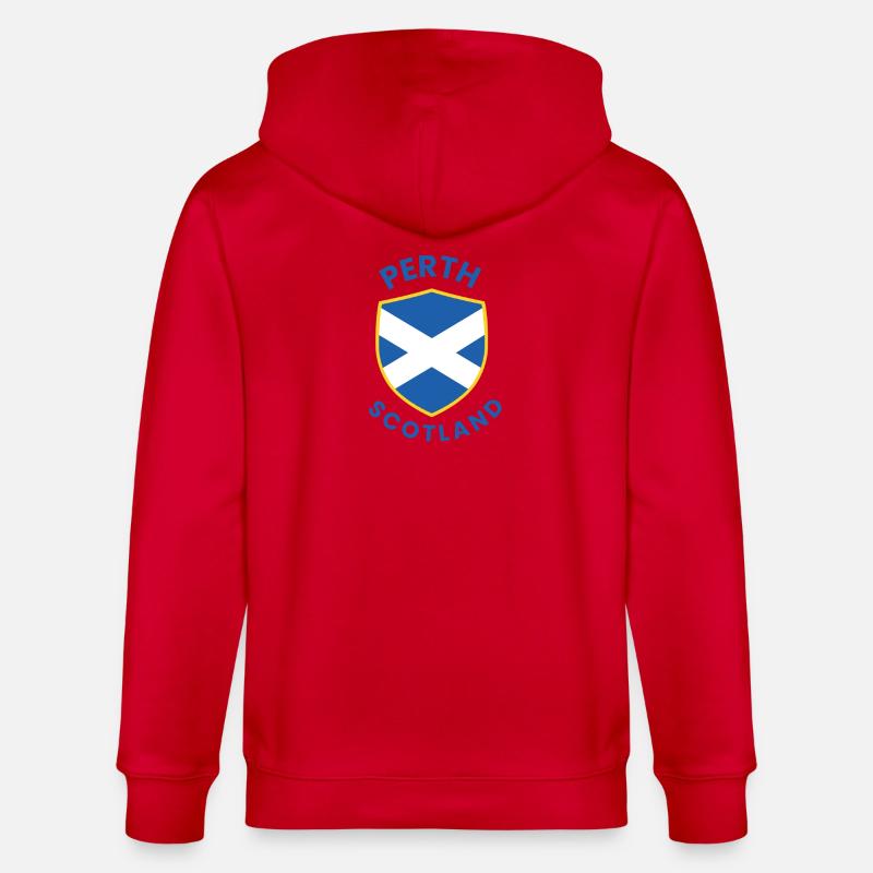 Blason du blason de Perth, Écosse - Veste à capuche bio CULTIVATOR Stanley/Stella Unisexe - rouge