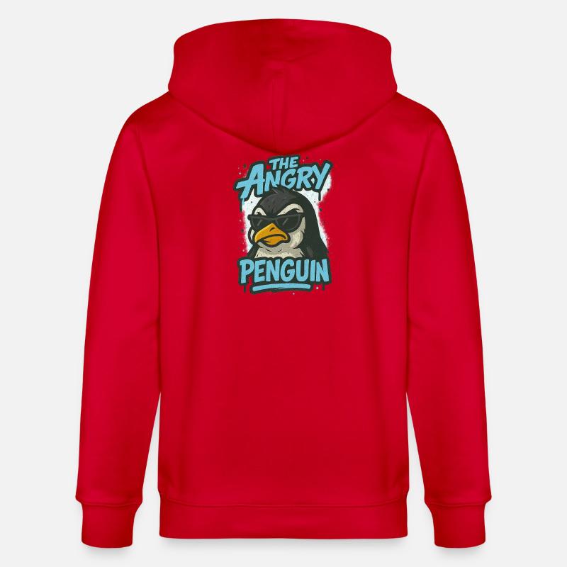 Der ärgerliche Pinguin - Stanley/Stella Unisex Bio-Kapuzenjacke CULTIVATOR  - Rot