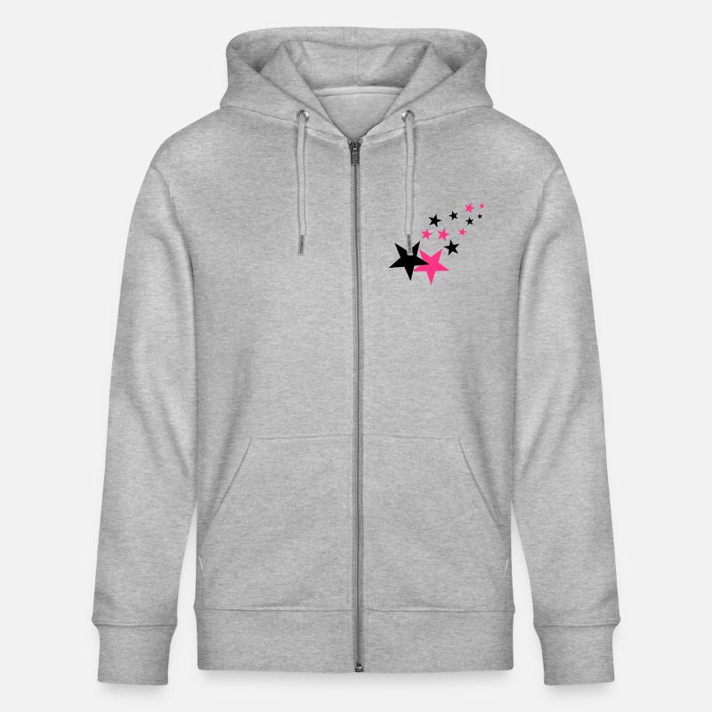 Sterne - Stanley/Stella Unisex Bio-Kapuzenjacke CULTIVATOR  - Grau meliert