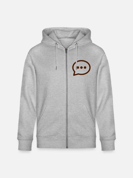 Sprechblase - Stanley/Stella Unisex Bio-Kapuzenjacke CULTIVATOR - Grau meliert