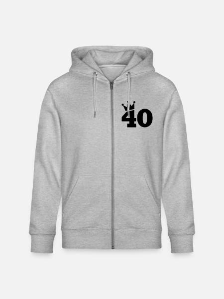40 - Stanley/Stella CULTIVATOR  Unisex Organic Hooded Jacket - heather grey