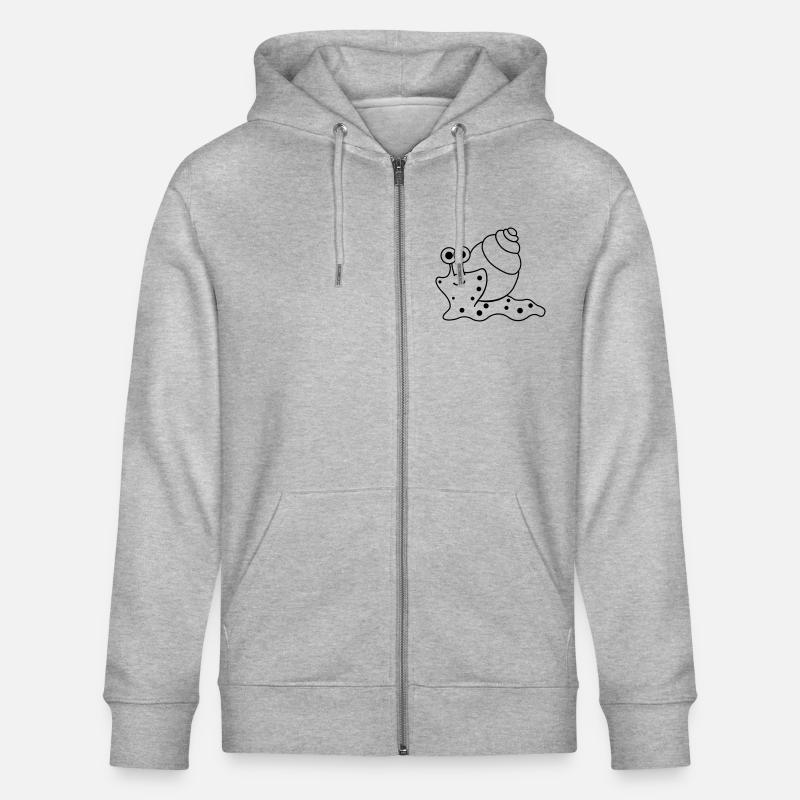 schnecke funny - Stanley/Stella Unisex Bio-Kapuzenjacke CULTIVATOR  - Grau meliert