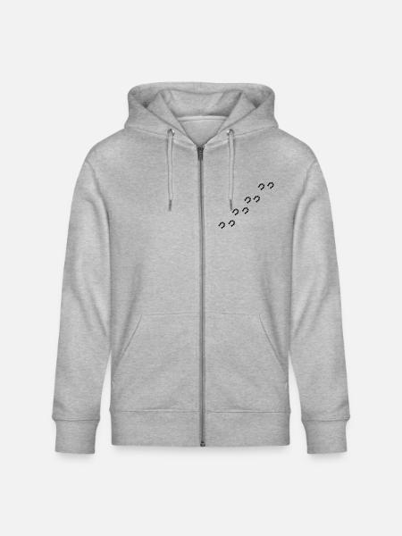 Symbole - Hufe - Stanley/Stella Unisex Bio-Kapuzenjacke CULTIVATOR - Grau meliert