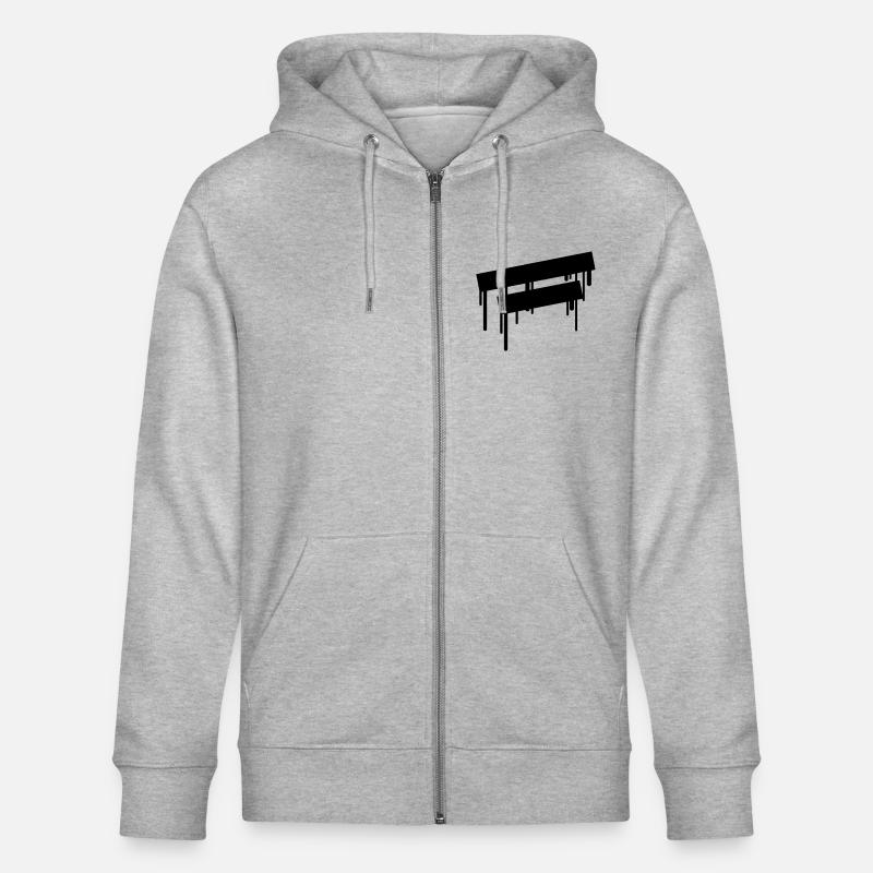 2_empty_graffiti_frames - Stanley/Stella Unisex Bio-Kapuzenjacke CULTIVATOR  - Grau meliert