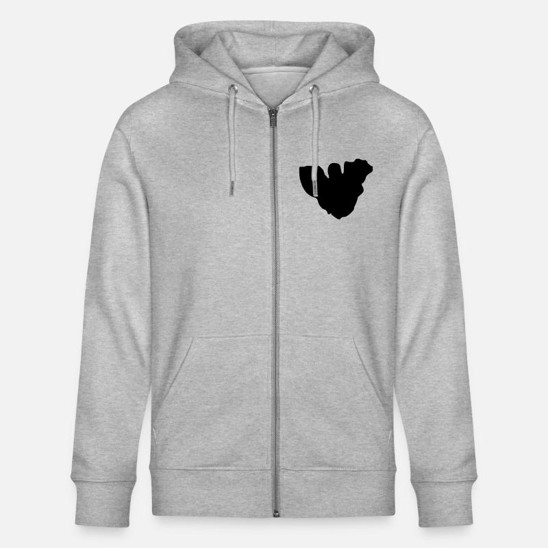 moorea map - Veste à capuche bio CULTIVATOR Stanley/Stella Unisexe - gris chiné