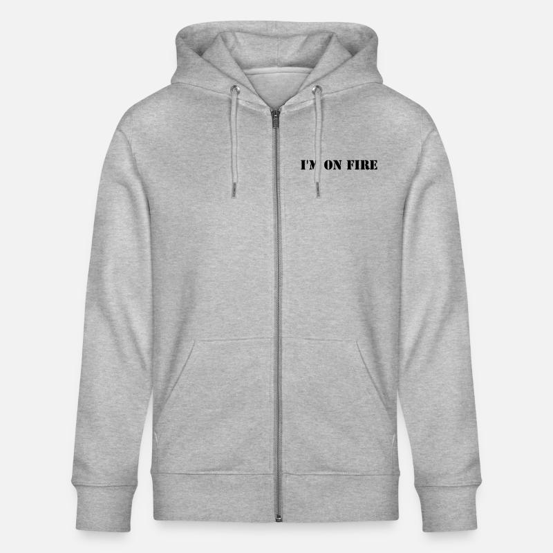 I'm on fire - Stanley/Stella Unisex Bio-Kapuzenjacke CULTIVATOR  - Grau meliert
