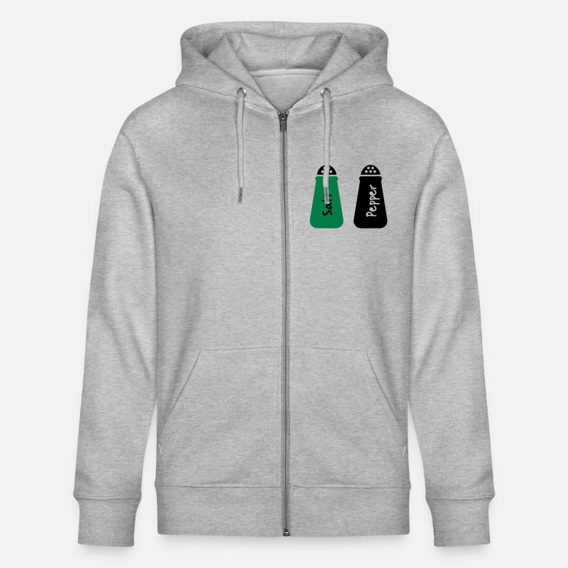 salz und pfeffer - Stanley/Stella Unisex Bio-Kapuzenjacke CULTIVATOR  - Grau meliert