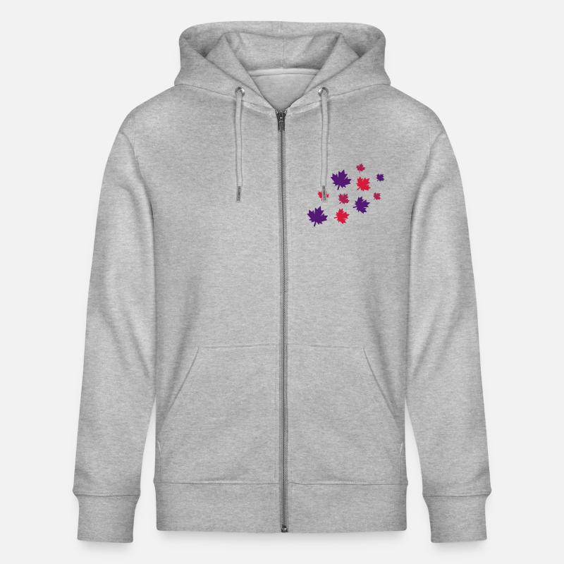 Feuilles d’érable - Veste à capuche bio CULTIVATOR Stanley/Stella Unisexe - gris chiné