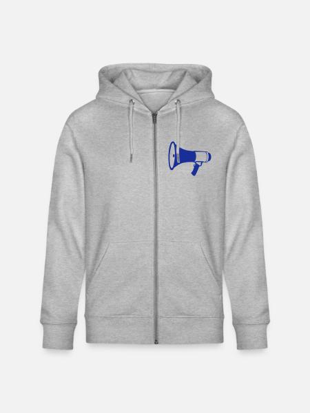 porte voix megaphone 2202 - Veste à capuche bio CULTIVATOR Stanley/Stella Unisexe - gris chiné