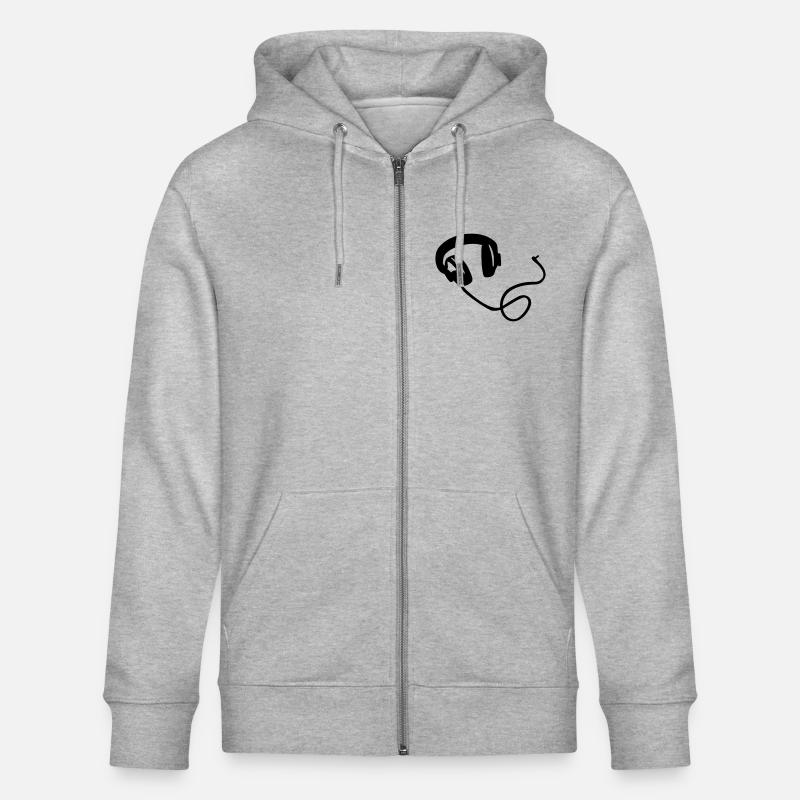 Kopfhörer - Stanley/Stella Unisex Bio-Kapuzenjacke CULTIVATOR  - Grau meliert
