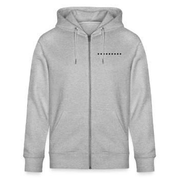 punkte - Stanley/Stella Unisex Bio-Kapuzenjacke CULTIVATOR  - Grau meliert - Vorne - Jaron (178cm) & Liana (172cm)
