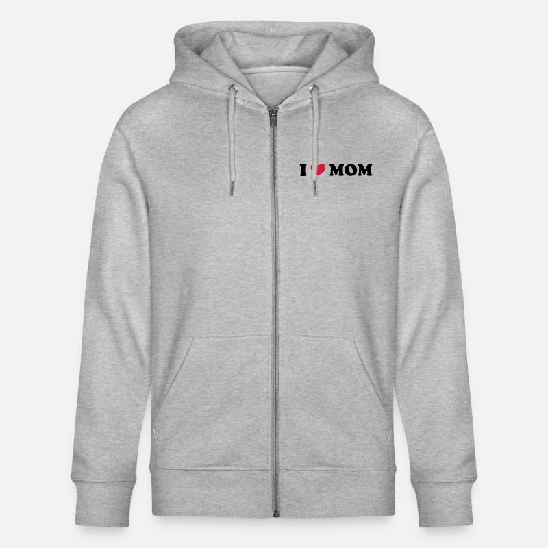 I Love Mom - Veste à capuche bio CULTIVATOR Stanley/Stella Unisexe - gris chiné