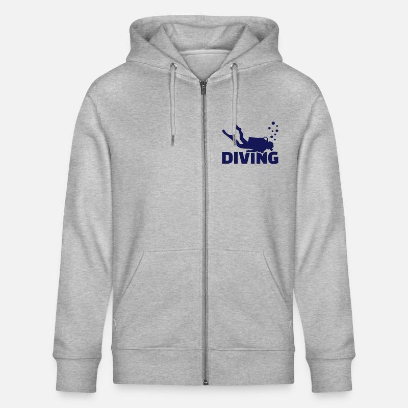 Tauchen - Stanley/Stella Unisex Bio-Kapuzenjacke CULTIVATOR  - Grau meliert