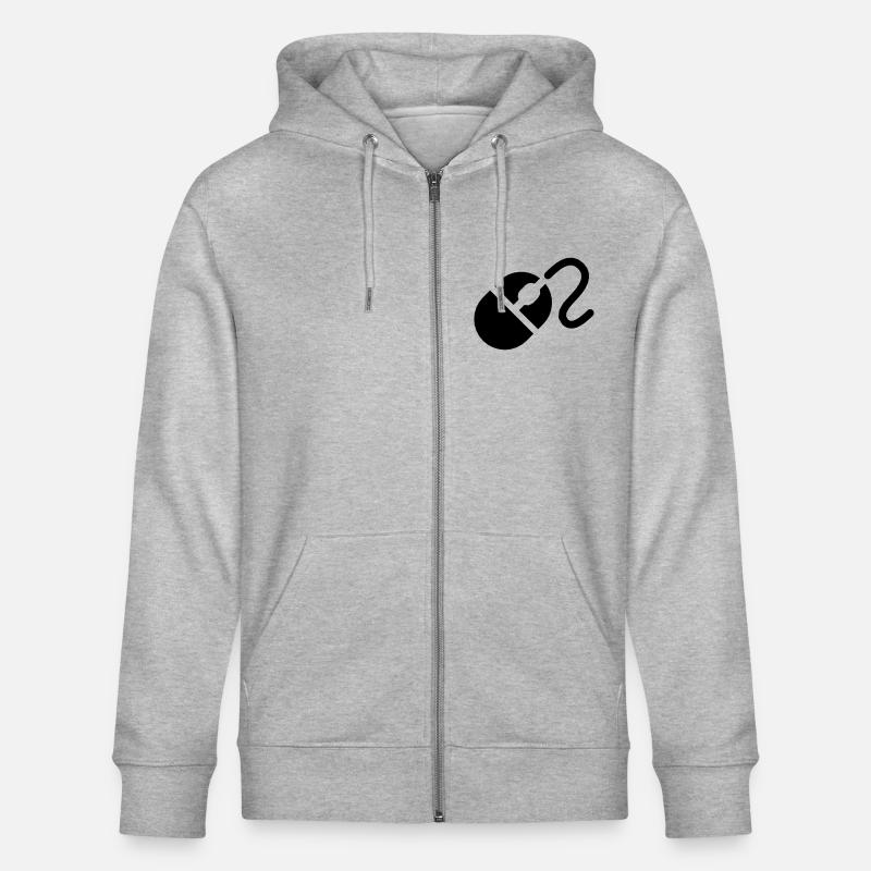 Computer Mouse - Stanley/Stella Unisex Bio-Kapuzenjacke CULTIVATOR  - Grau meliert