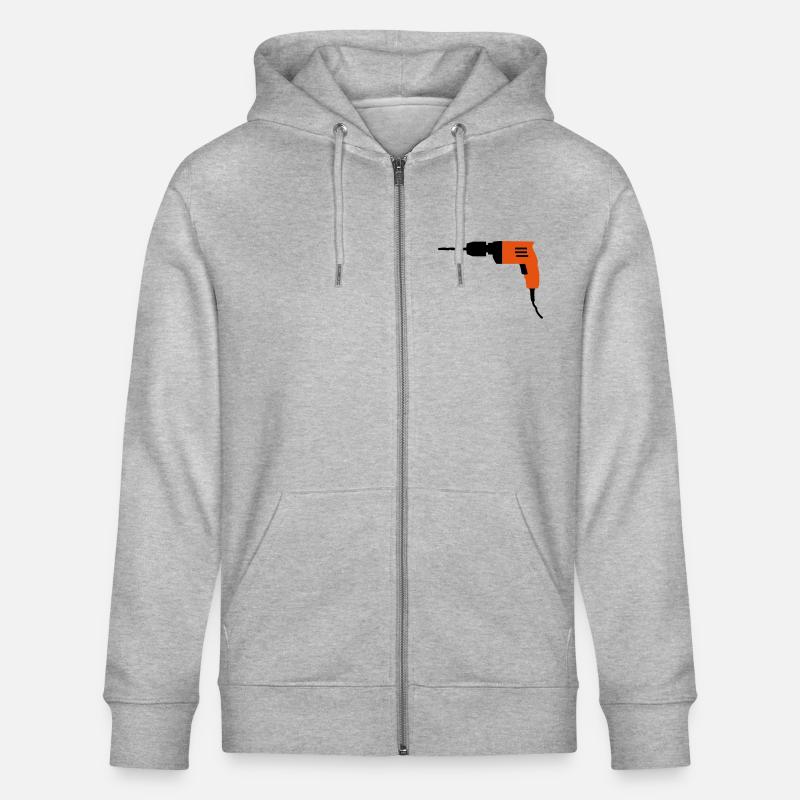 outils - Veste à capuche bio CULTIVATOR Stanley/Stella Unisexe - gris chiné