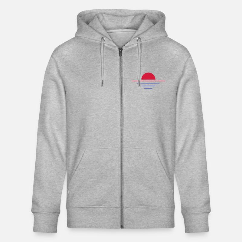 Le coucher du soleil - Veste à capuche bio CULTIVATOR Stanley/Stella Unisexe - gris chiné