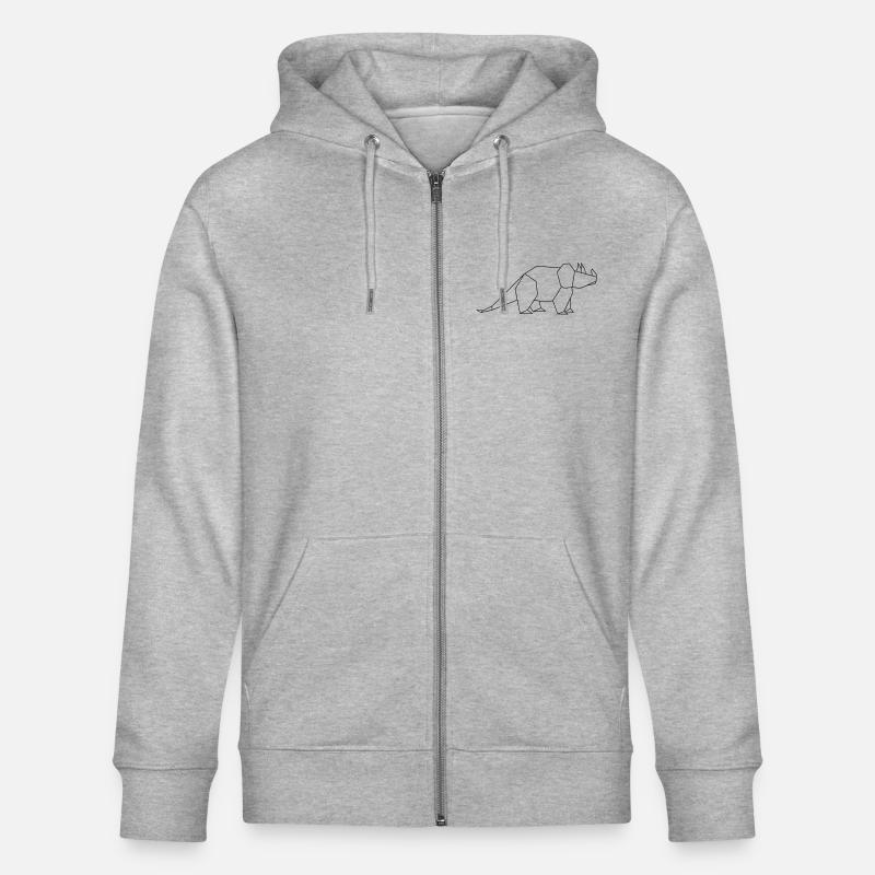tricertops outline - Stanley/Stella Unisex Bio-Kapuzenjacke CULTIVATOR  - Grau meliert