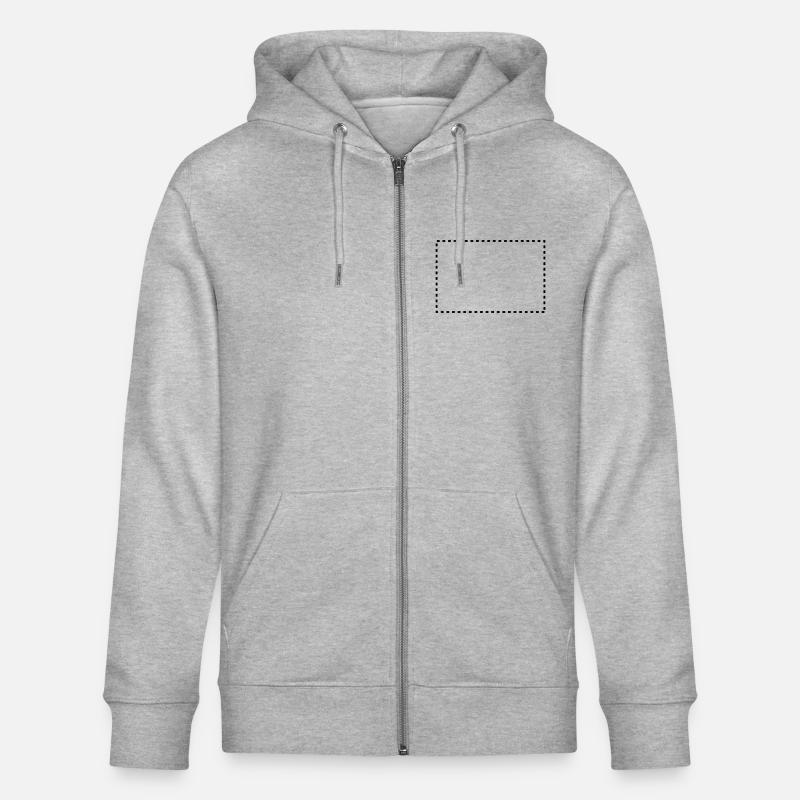 dashed_square_1c - Veste à capuche bio CULTIVATOR Stanley/Stella Unisexe - gris chiné